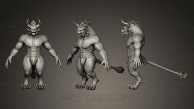 Figurines heroes, monsters and demons (STKM_0201) 3D model for CNC machine